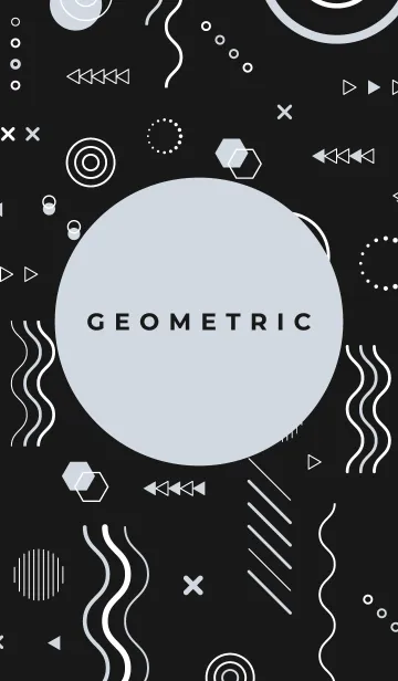 [LINE着せ替え] Geometric Black 39の画像1