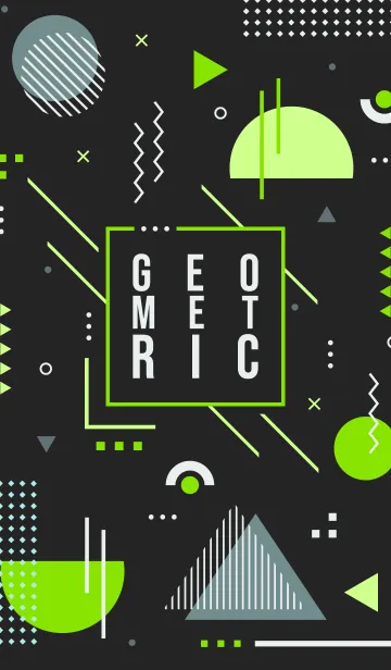 [LINE着せ替え] Geometric Black 43の画像1