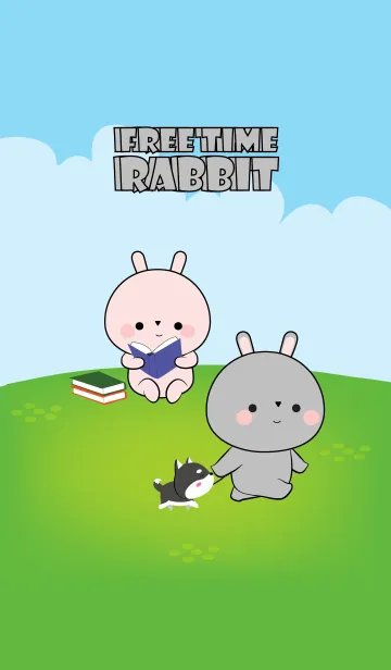 [LINE着せ替え] Free Time Love Rabbit 2 (jp)の画像1