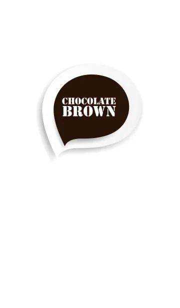 [LINE着せ替え] Chocolate Brown Button In White (jp)の画像1