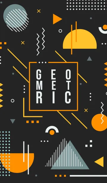 [LINE着せ替え] Geometric Black 45の画像1