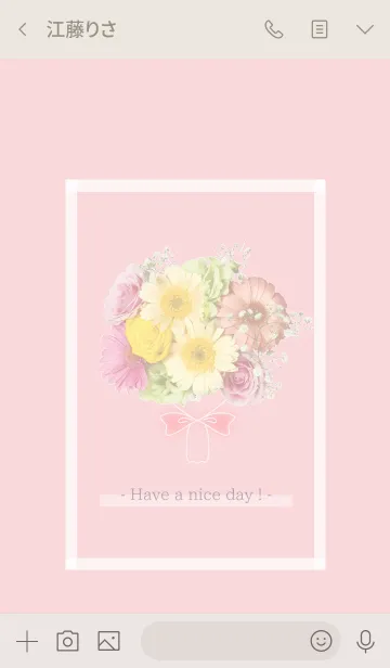 [LINE着せ替え] Flowers and hearts -Pink- 18の画像3