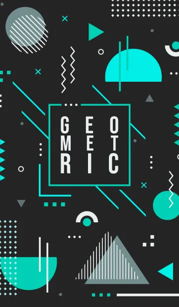 [LINE着せ替え] Geometric Black 47の画像1