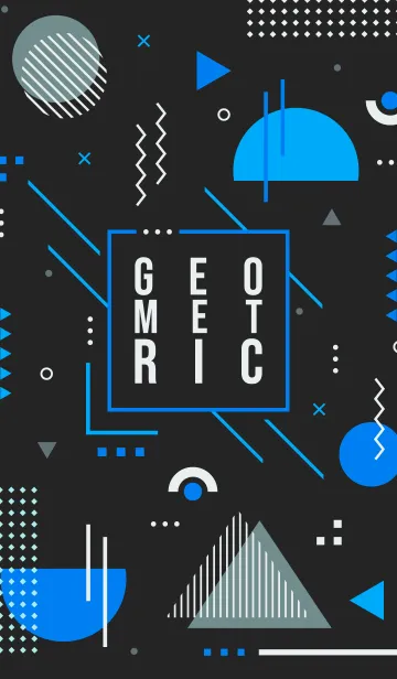 [LINE着せ替え] Geometric Black 49の画像1