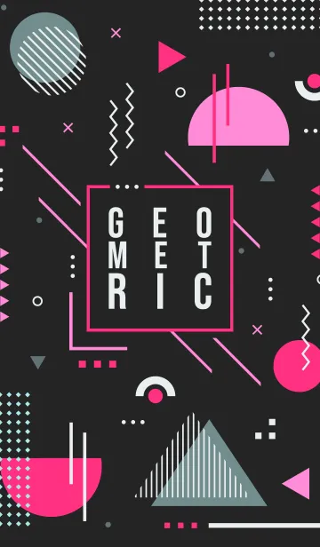 [LINE着せ替え] Geometric Black 51の画像1