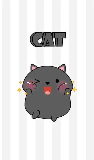 [LINE着せ替え] Oh！ I'm Cute Black Cat (jp)の画像1