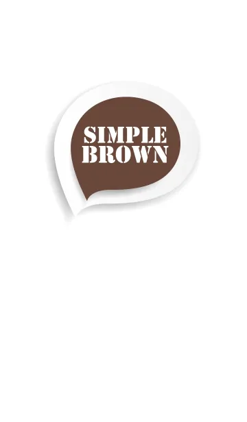 [LINE着せ替え] Brown Button In White (jp)の画像1