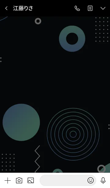 [LINE着せ替え] Geometric Gradient Black 2の画像3