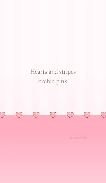 [LINE着せ替え] Hearts and stripes orchid pinkの画像1