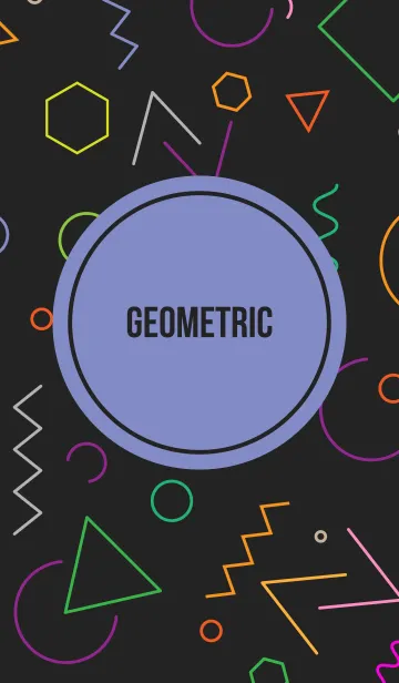 [LINE着せ替え] Geometric Black 53の画像1