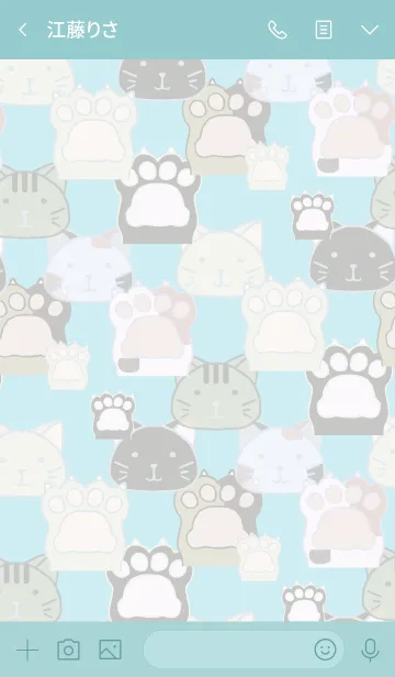 [LINE着せ替え] シンプルなネコの着せかえ♪の画像3