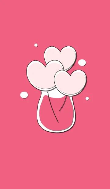 [LINE着せ替え] Heart flower in the vase 27の画像1