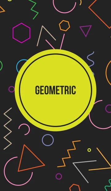 [LINE着せ替え] Geometric Black 55の画像1