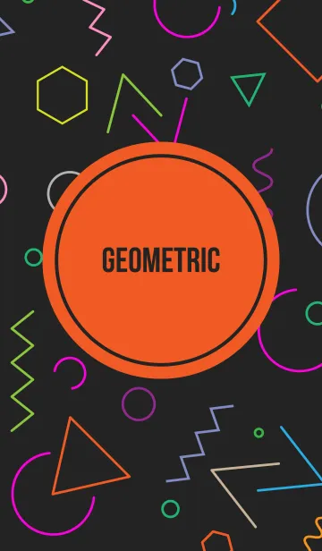 [LINE着せ替え] Geometric Black 59の画像1