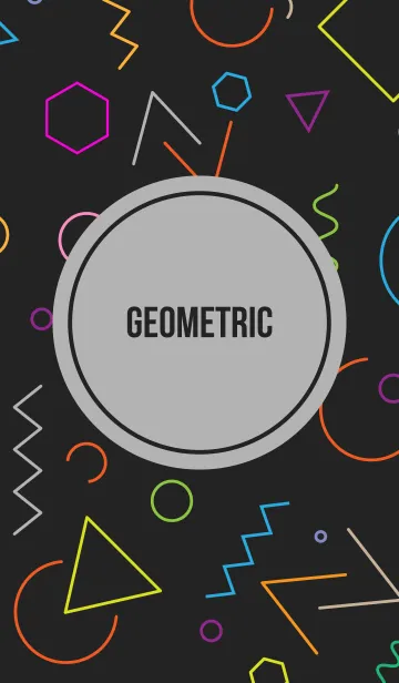 [LINE着せ替え] Geometric Black 61の画像1