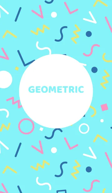 [LINE着せ替え] Geometric Electric Blueの画像1