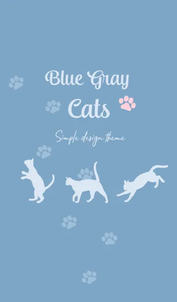 [LINE着せ替え] Blue Gray Catsの画像1