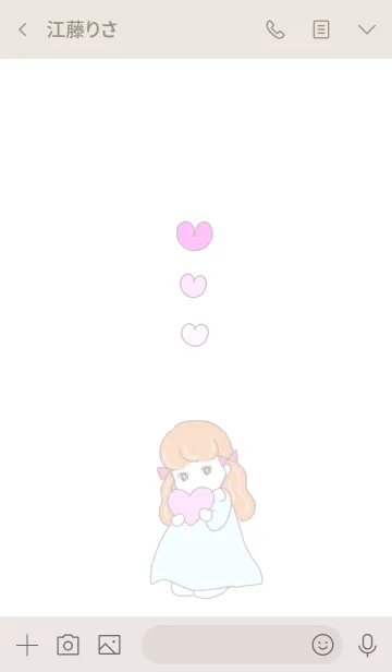 [LINE着せ替え] くまと女の子の画像3