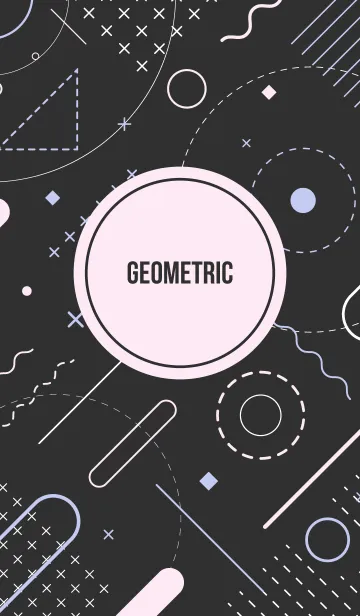 [LINE着せ替え] Geometric Black 68の画像1