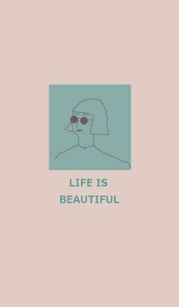 [LINE着せ替え] LIFE IS BEAUTIFUL =dusty green=の画像1