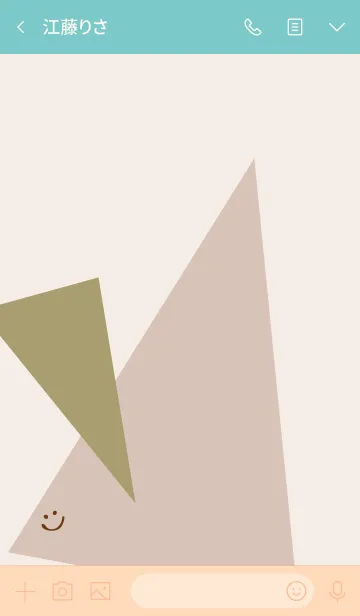 [LINE着せ替え] おしゃれ三色三角ベージュ5の画像3