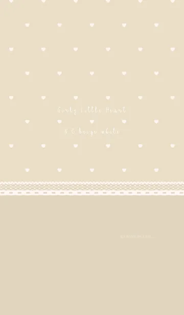 [LINE着せ替え] Girly Little Heart N.C beige whiteの画像1