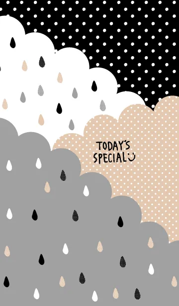 [LINE着せ替え] カラフル雫-ベージュ5-の画像1