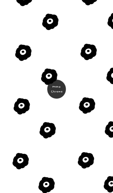 [LINE着せ替え] モノクロ。花柄。大人。の画像1