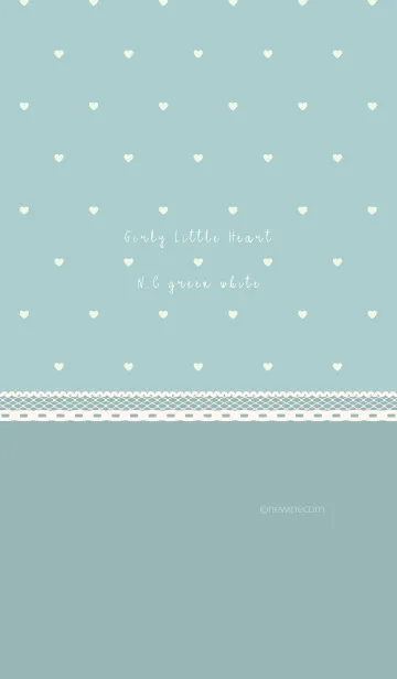 [LINE着せ替え] Girly Little Heart N.C green whiteの画像1