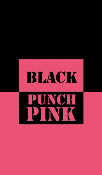 [LINE着せ替え] Punch Pink & Black Vr.2 (jp)の画像1