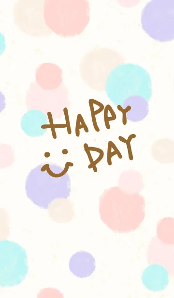 [LINE着せ替え] スマイル-大人水彩水玉c5-の画像1