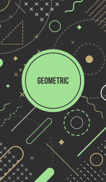 [LINE着せ替え] Geometric Black 74の画像1