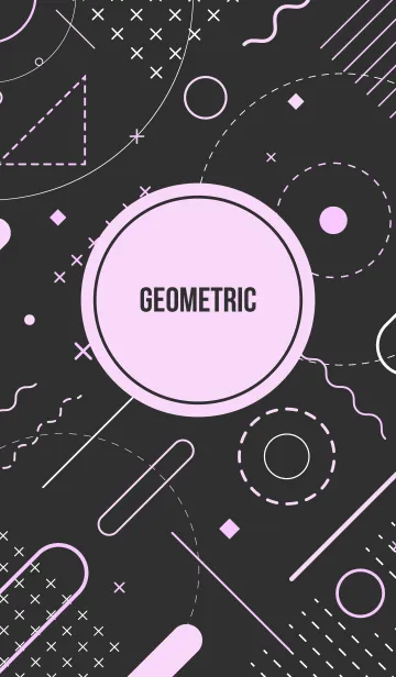 [LINE着せ替え] Geometric Black 78の画像1