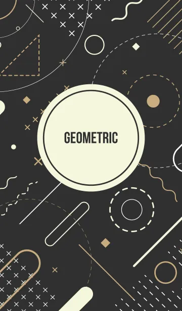 [LINE着せ替え] Geometric Black 80の画像1