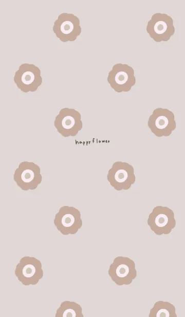 [LINE着せ替え] 大人かわいいベージュのお花の画像1