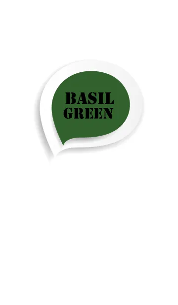 [LINE着せ替え] Basil Green Button In White (jp)の画像1