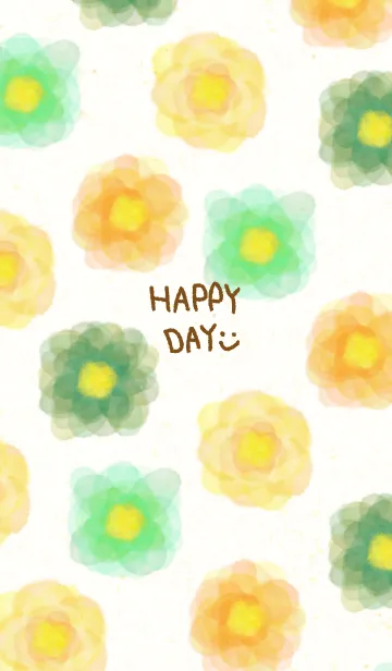 [LINE着せ替え] 水彩カラフルお花8の画像1