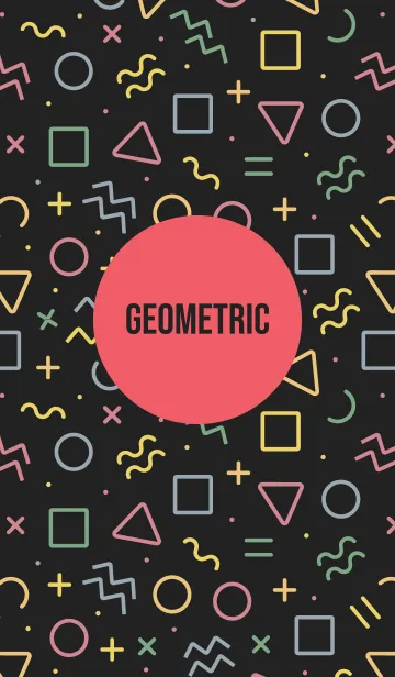 [LINE着せ替え] Geometric Black 93の画像1