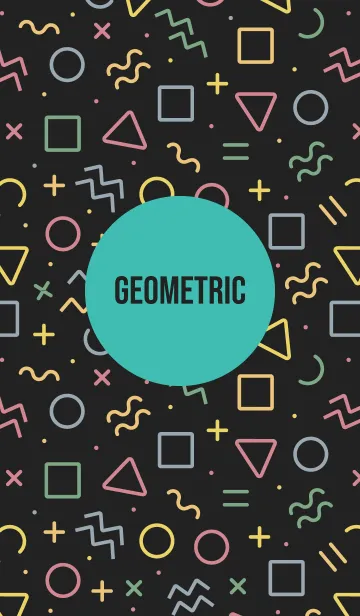 [LINE着せ替え] Geometric Black 97の画像1