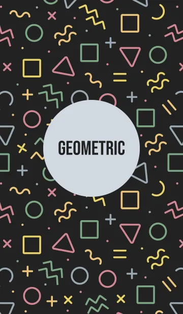 [LINE着せ替え] Geometric Black 99の画像1