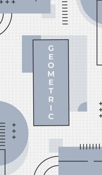 [LINE着せ替え] Geometric Polkadot White Rock Blueの画像1