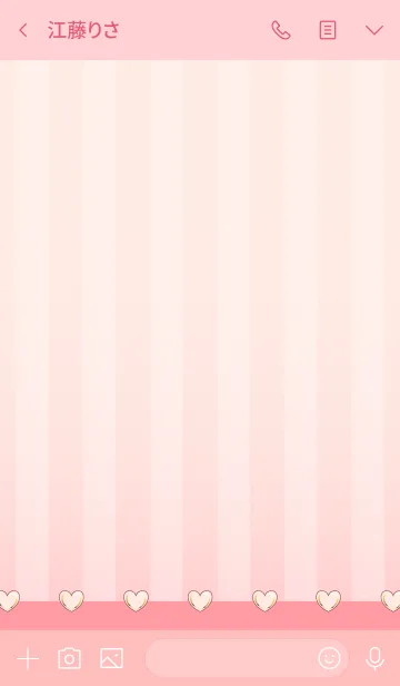 [LINE着せ替え] Hearts and stripes rose pinkの画像3