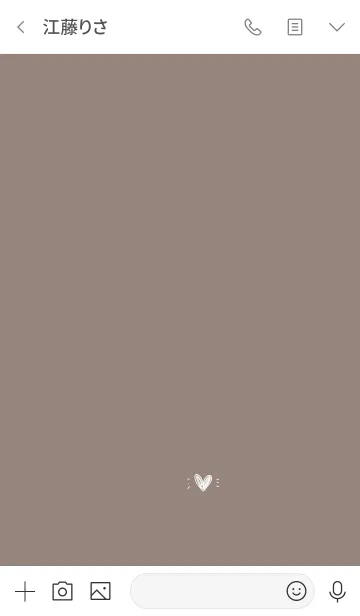 [LINE着せ替え] グレージュ。ハート。シンプル。の画像3