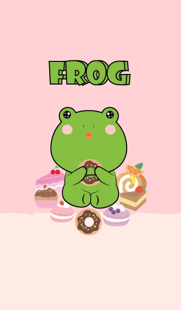 [LINE着せ替え] Love Sweet Frog Theme (jp)の画像1