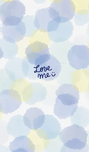 [LINE着せ替え] 水彩水玉LOVE ME5の画像1