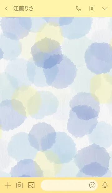[LINE着せ替え] 水彩水玉LOVE ME5の画像3