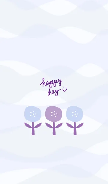 [LINE着せ替え] 3つの紫色の花 5の画像1