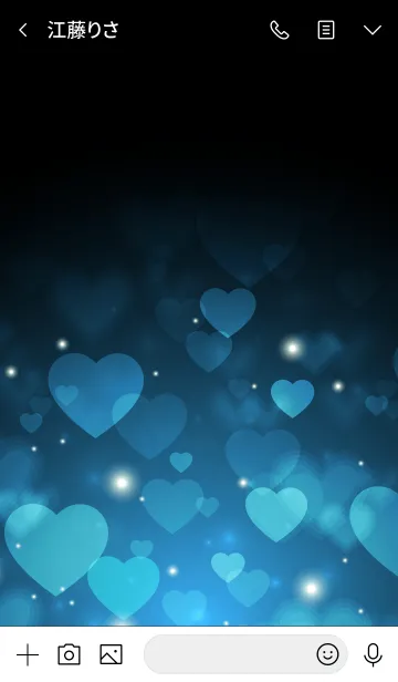 [LINE着せ替え] Love Heart Theme -OCEAN BLUE-の画像3