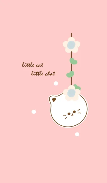 [LINE着せ替え] little cat with little flower 19の画像1