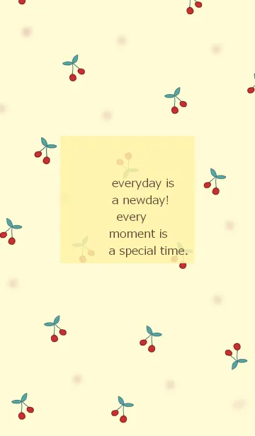 [LINE着せ替え] cherry pattern / yellowの画像1